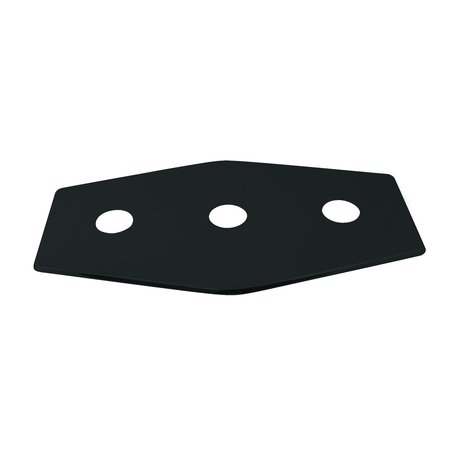 Westbrass Three-Hole Remodel Plate in Powdercoated Flat Black D505-62